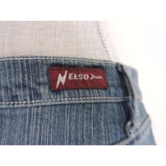 Neeso Jeans Denim Skirt Straight 34" Long Modest 15/16 Beaded Back Pockets EUC - Picture 7 of 11